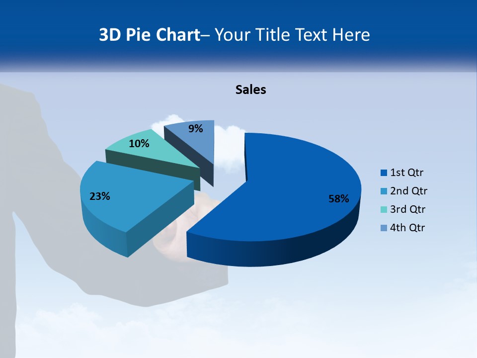 A Man In A Suit Pointing At A Cloud PowerPoint Template