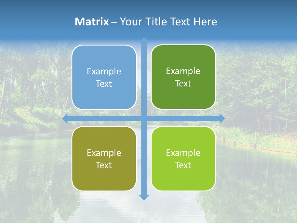A River Surrounded By Trees With A Sky Background PowerPoint Template