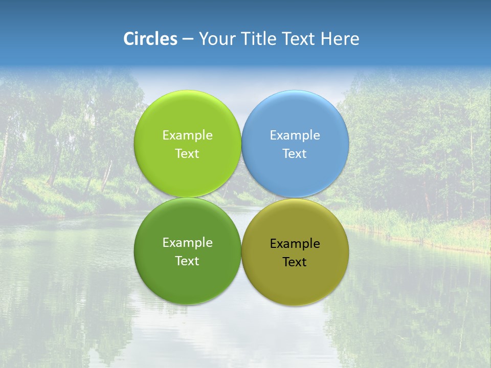 A River Surrounded By Trees With A Sky Background PowerPoint Template