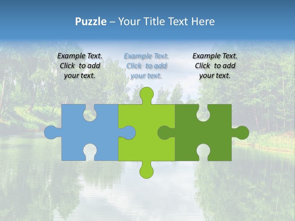 A River Surrounded By Trees With A Sky Background PowerPoint Template