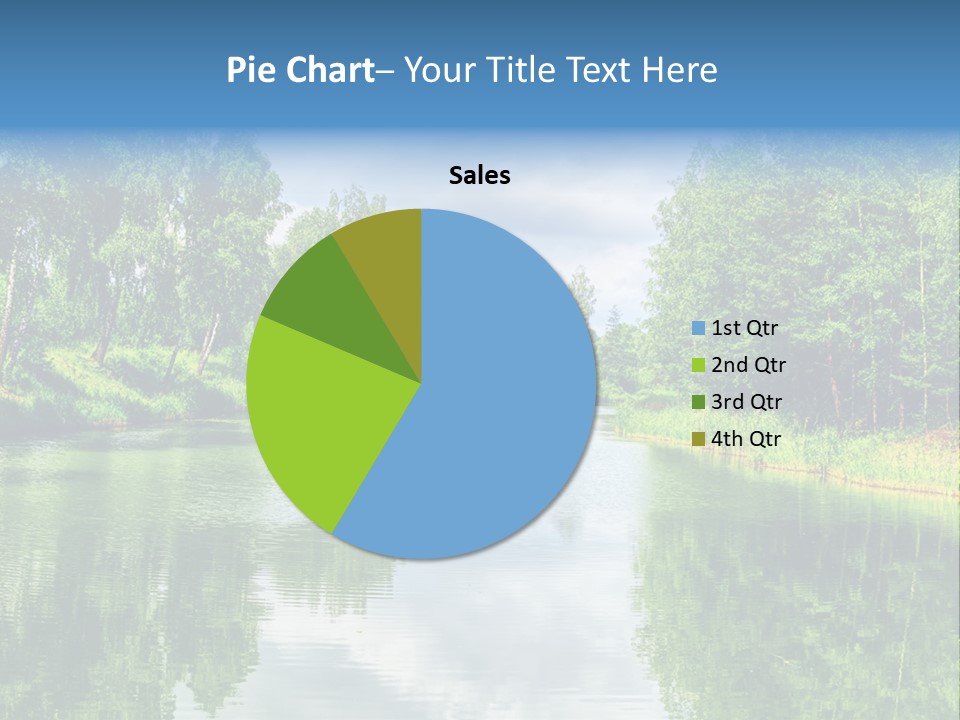 A River Surrounded By Trees With A Sky Background PowerPoint Template