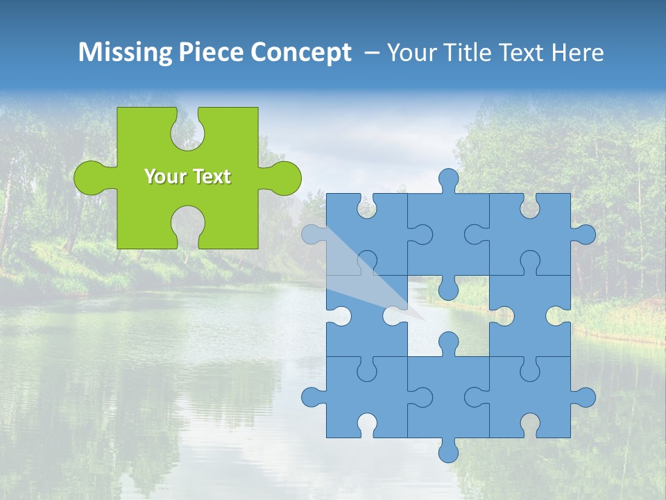 A River Surrounded By Trees With A Sky Background PowerPoint Template