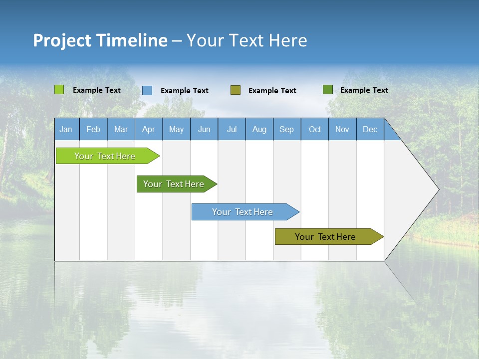 A River Surrounded By Trees With A Sky Background PowerPoint Template
