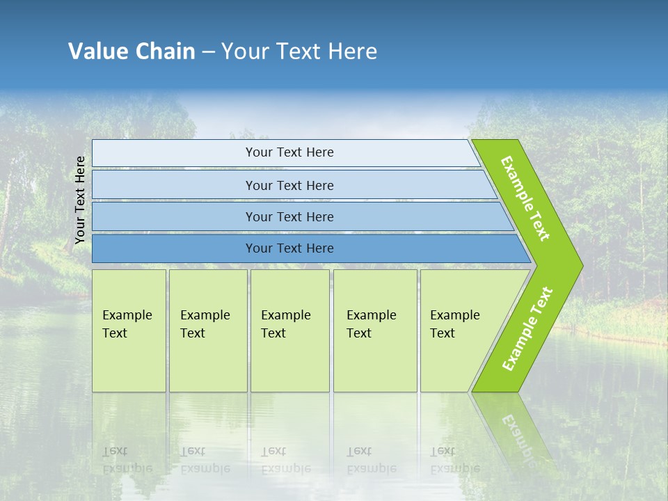 A River Surrounded By Trees With A Sky Background PowerPoint Template