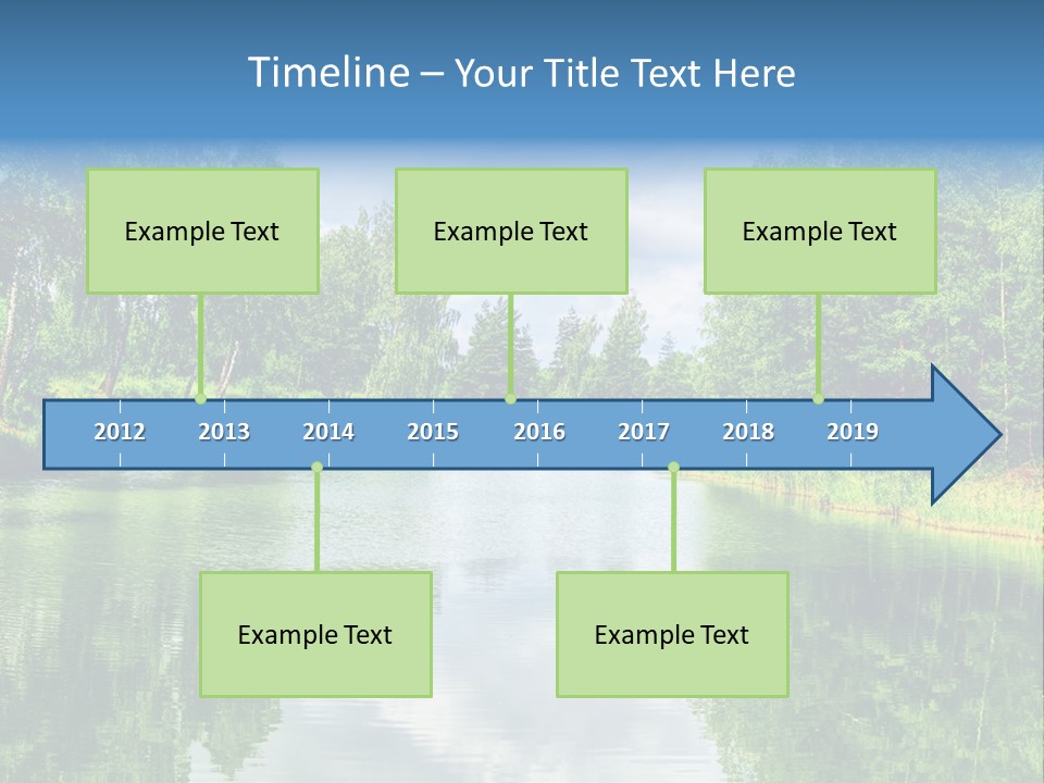 A River Surrounded By Trees With A Sky Background PowerPoint Template
