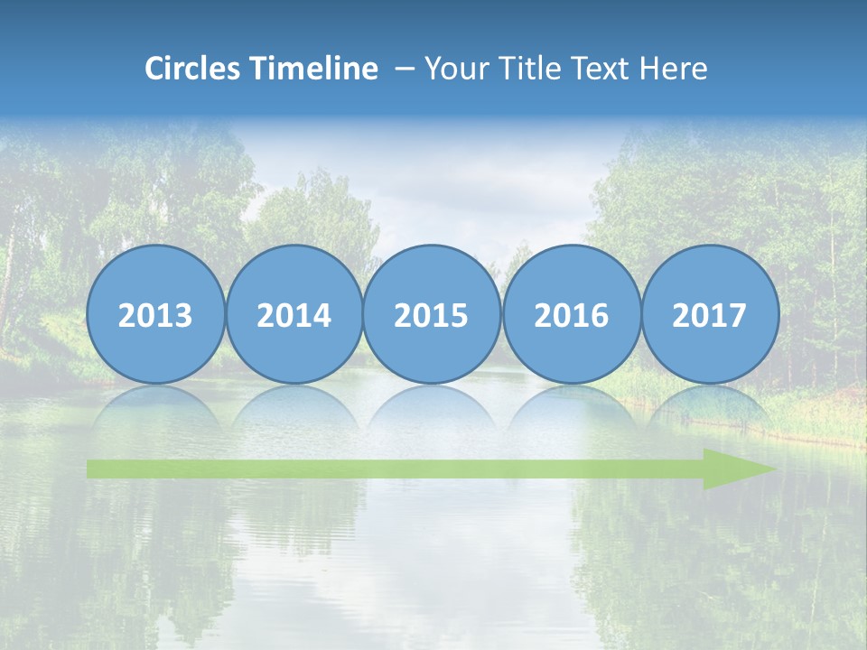 A River Surrounded By Trees With A Sky Background PowerPoint Template