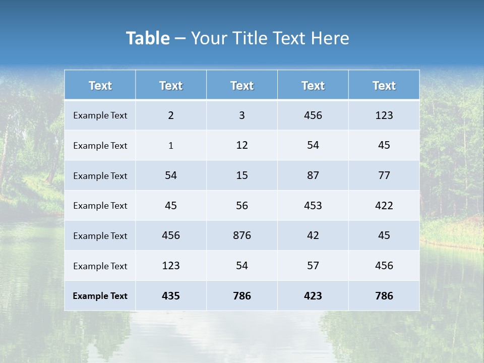 A River Surrounded By Trees With A Sky Background PowerPoint Template
