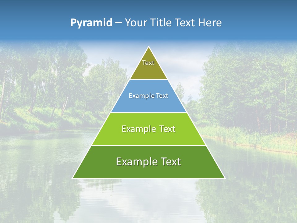 A River Surrounded By Trees With A Sky Background PowerPoint Template