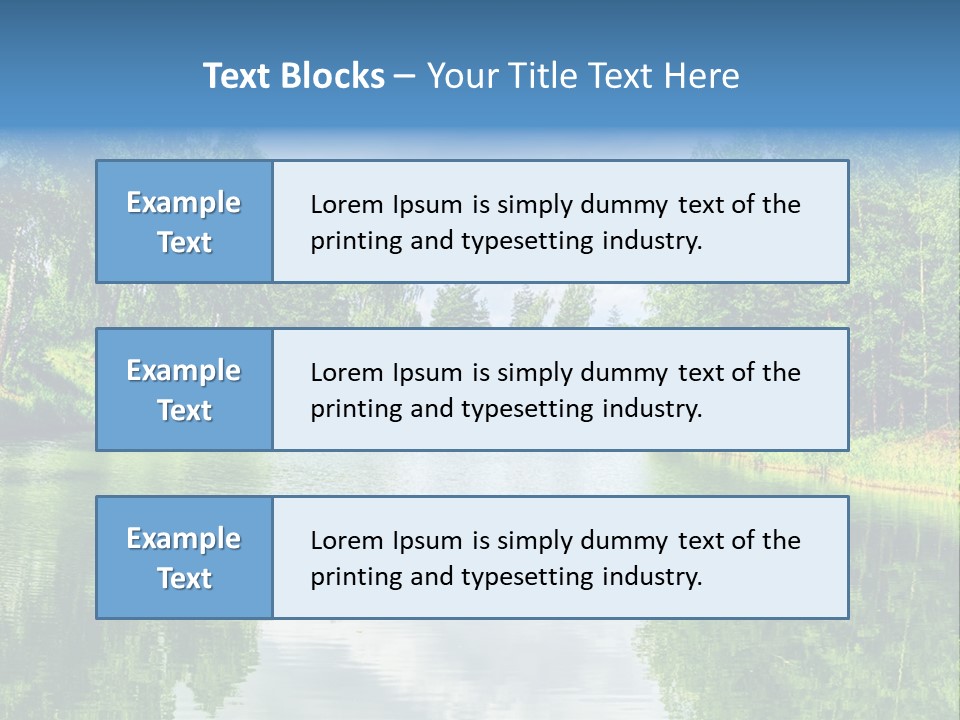 A River Surrounded By Trees With A Sky Background PowerPoint Template