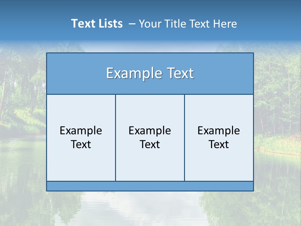 A River Surrounded By Trees With A Sky Background PowerPoint Template