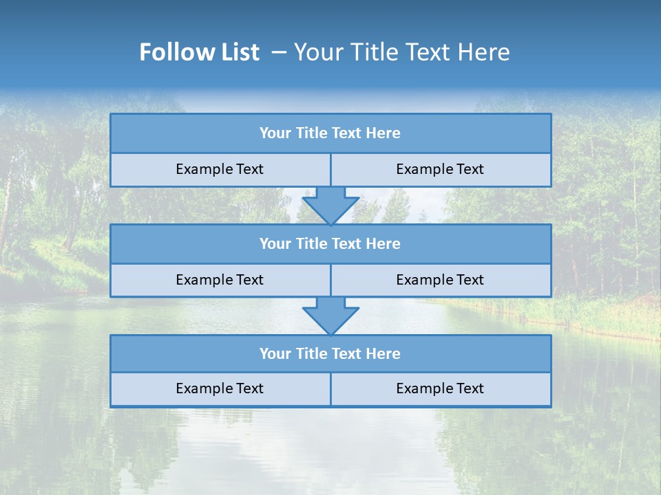 A River Surrounded By Trees With A Sky Background PowerPoint Template