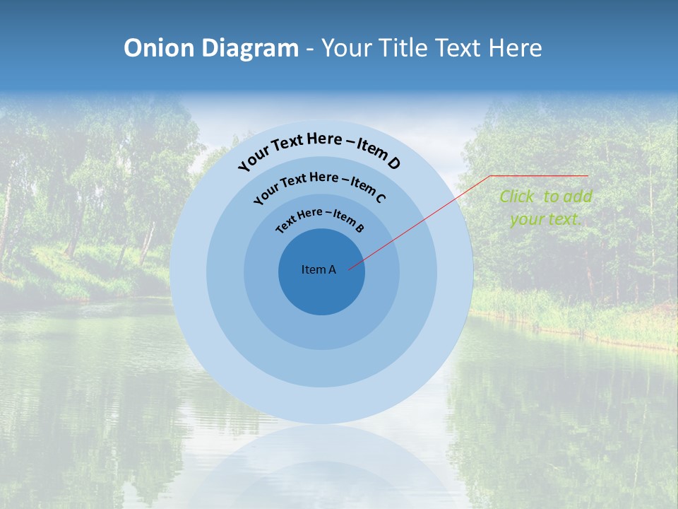 A River Surrounded By Trees With A Sky Background PowerPoint Template
