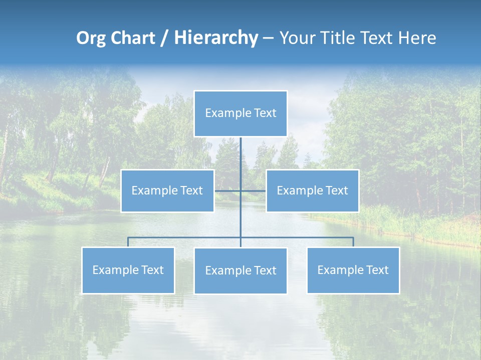 A River Surrounded By Trees With A Sky Background PowerPoint Template