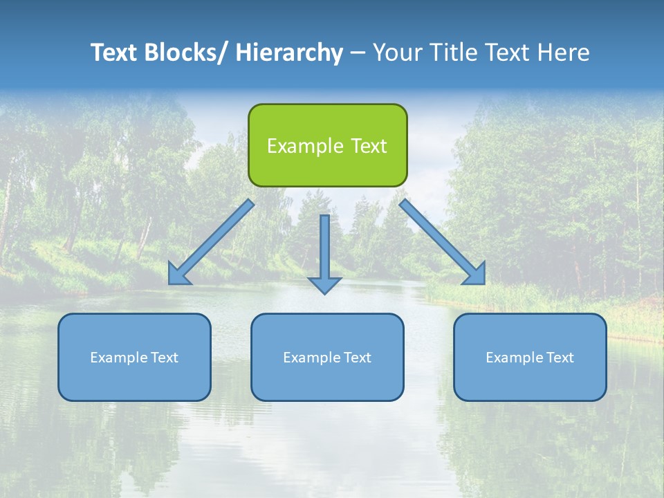 A River Surrounded By Trees With A Sky Background PowerPoint Template