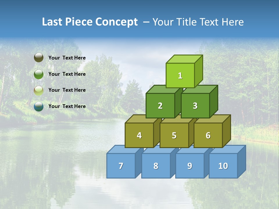 A River Surrounded By Trees With A Sky Background PowerPoint Template