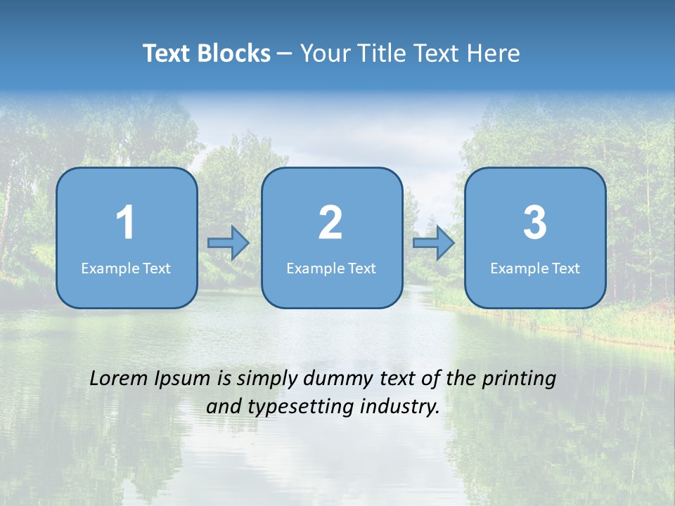 A River Surrounded By Trees With A Sky Background PowerPoint Template