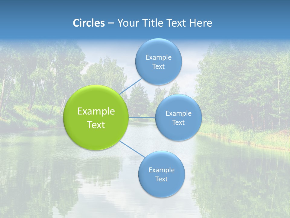 A River Surrounded By Trees With A Sky Background PowerPoint Template