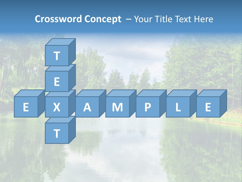 A River Surrounded By Trees With A Sky Background PowerPoint Template