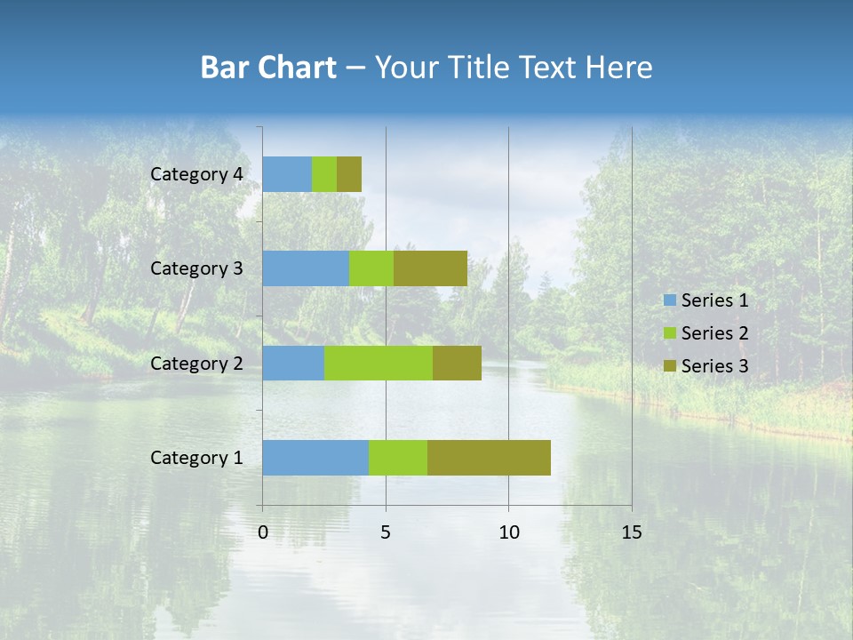 A River Surrounded By Trees With A Sky Background PowerPoint Template
