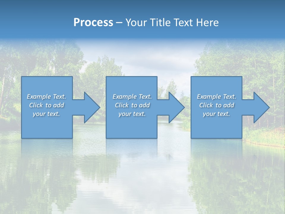 A River Surrounded By Trees With A Sky Background PowerPoint Template