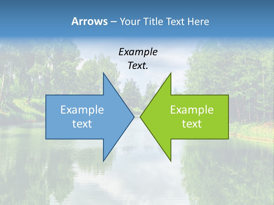 A River Surrounded By Trees With A Sky Background PowerPoint Template