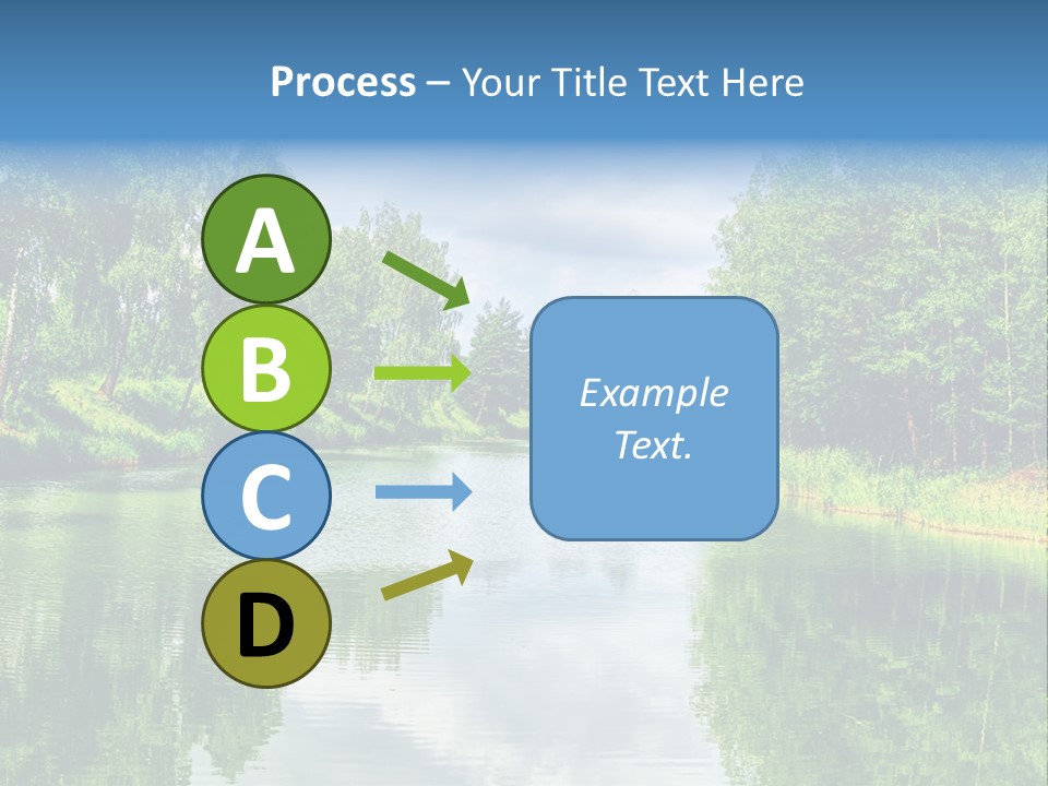 A River Surrounded By Trees With A Sky Background PowerPoint Template