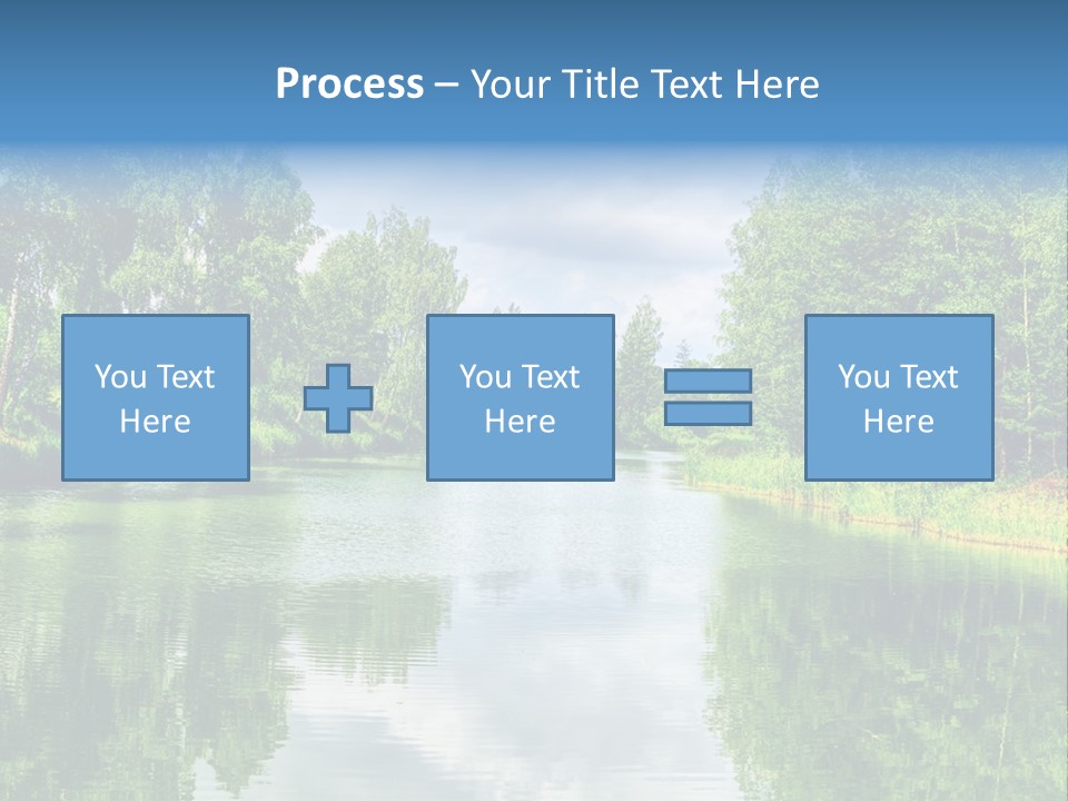 A River Surrounded By Trees With A Sky Background PowerPoint Template