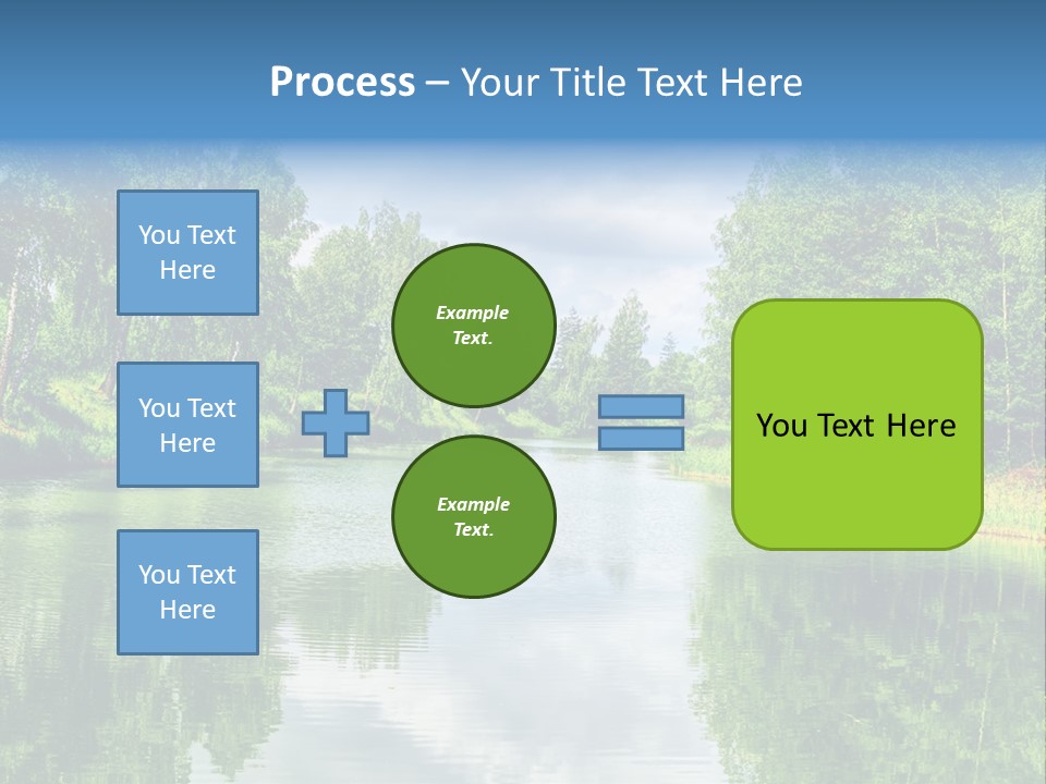 A River Surrounded By Trees With A Sky Background PowerPoint Template