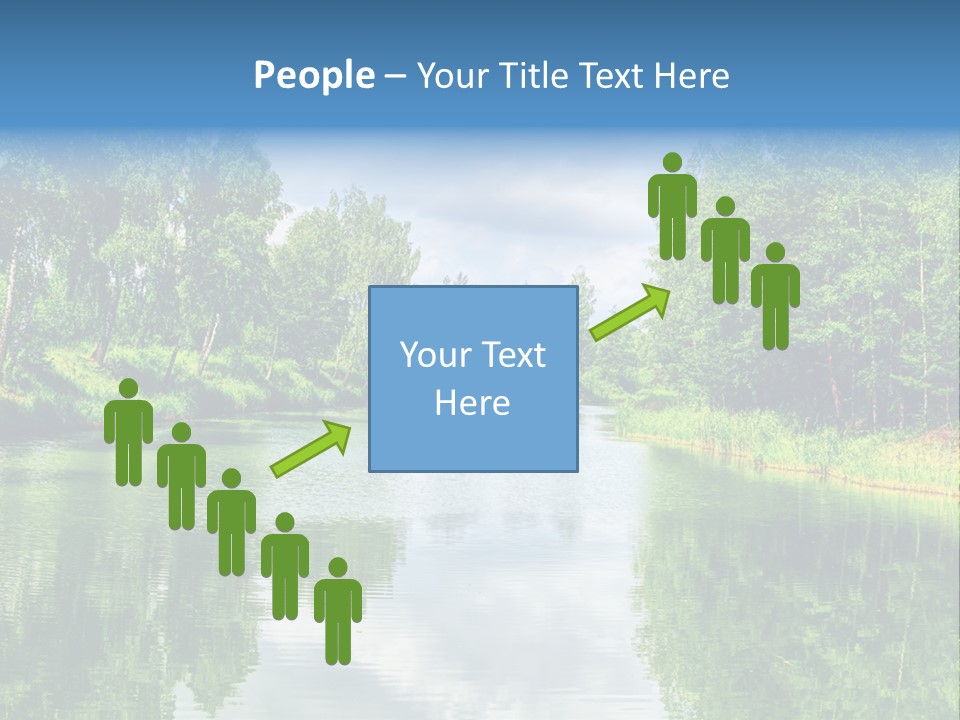 A River Surrounded By Trees With A Sky Background PowerPoint Template