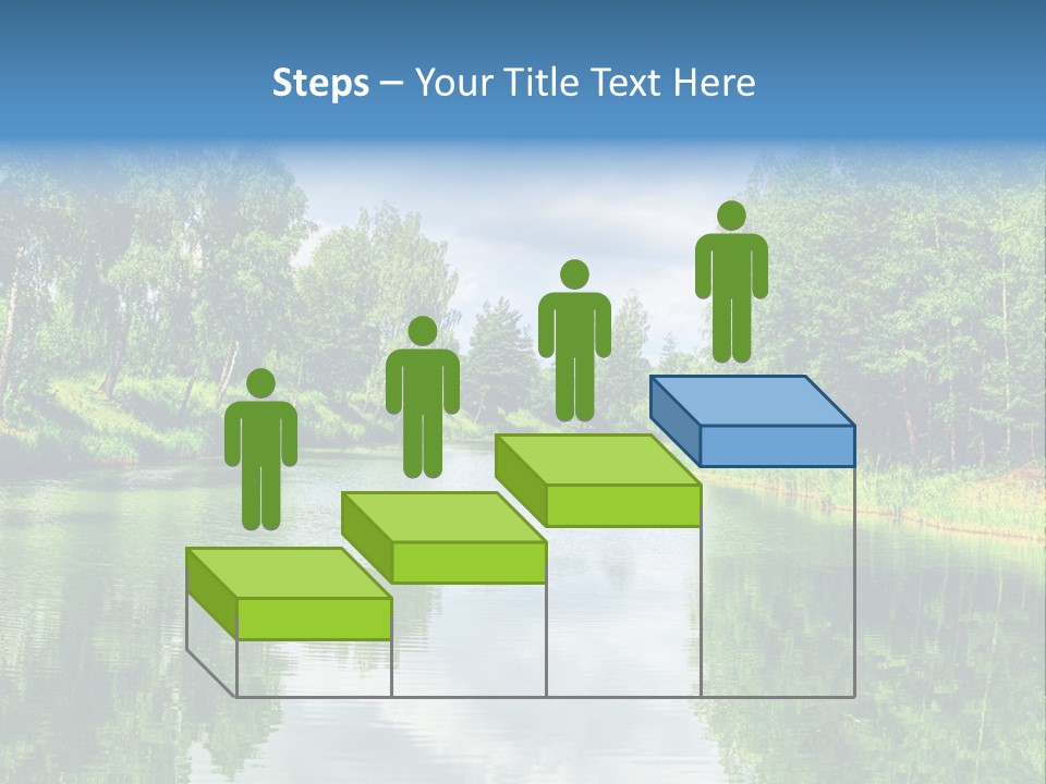 A River Surrounded By Trees With A Sky Background PowerPoint Template