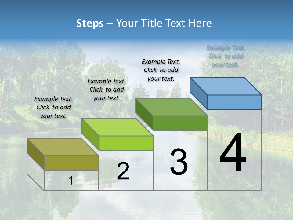 A River Surrounded By Trees With A Sky Background PowerPoint Template