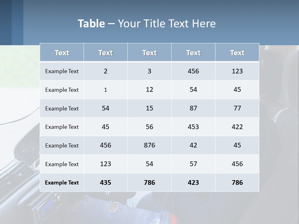 A Woman Sitting In A Car With A Steering Wheel PowerPoint Template