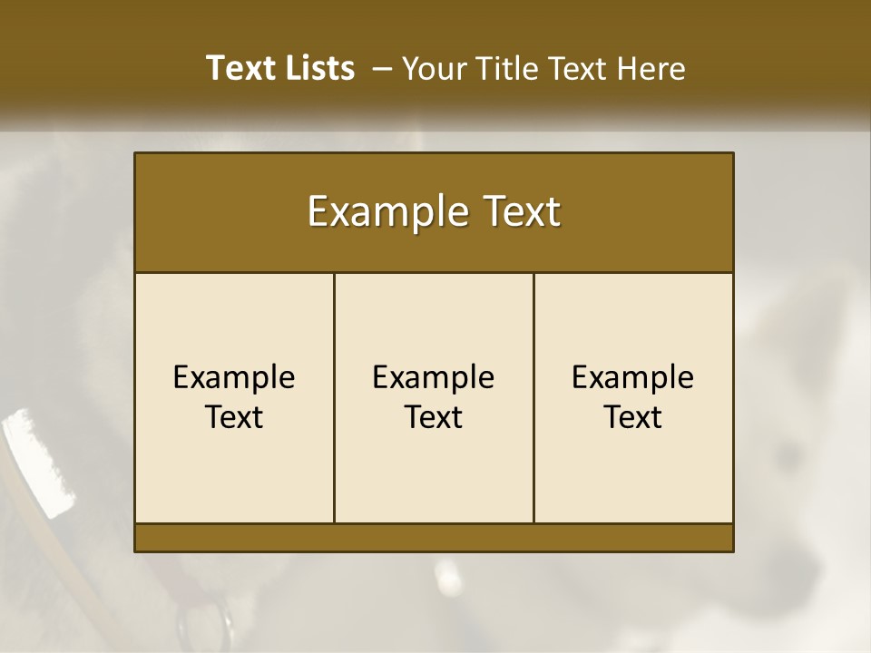 Two Husky Dogs In The Snow Powerpoint Template PowerPoint Template