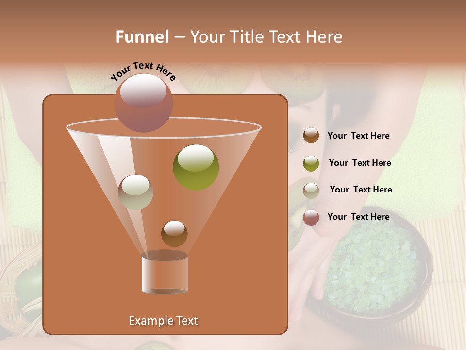 A Woman With Kiwi Slices On Her Face PowerPoint Template