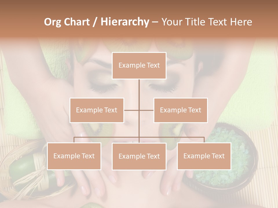 A Woman With Kiwi Slices On Her Face PowerPoint Template