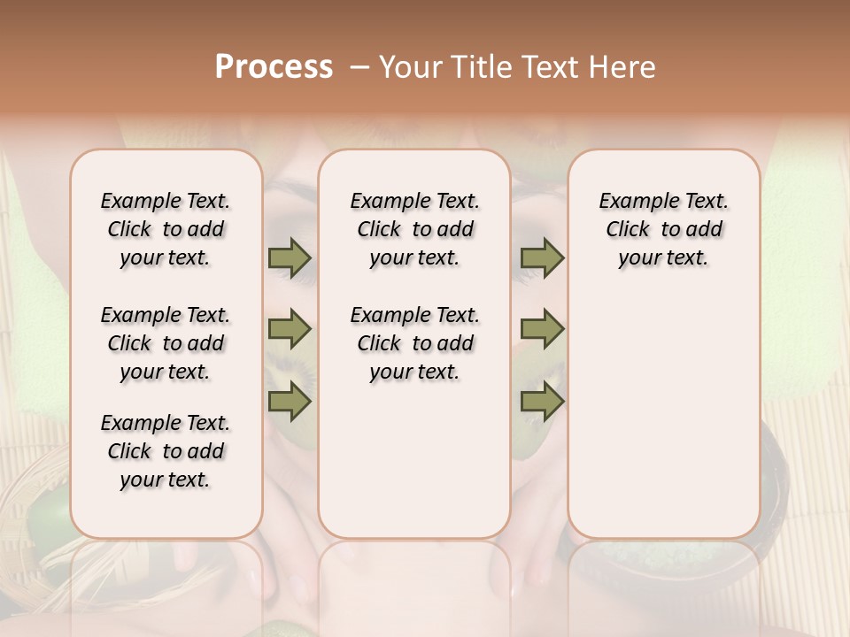 A Woman With Kiwi Slices On Her Face PowerPoint Template