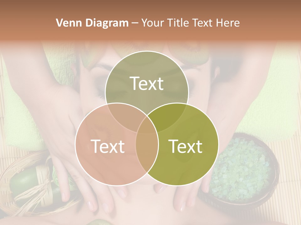 A Woman With Kiwi Slices On Her Face PowerPoint Template