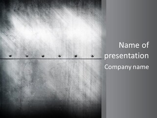 A Metal Door With Rivets And Rivets On It PowerPoint Template