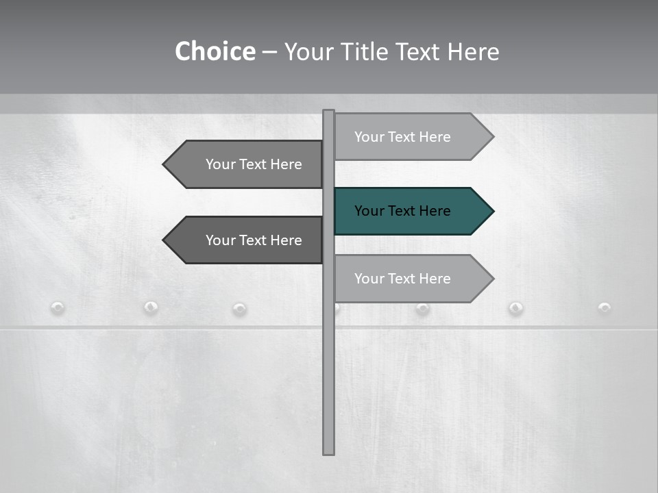 A Metal Door With Rivets And Rivets On It PowerPoint Template