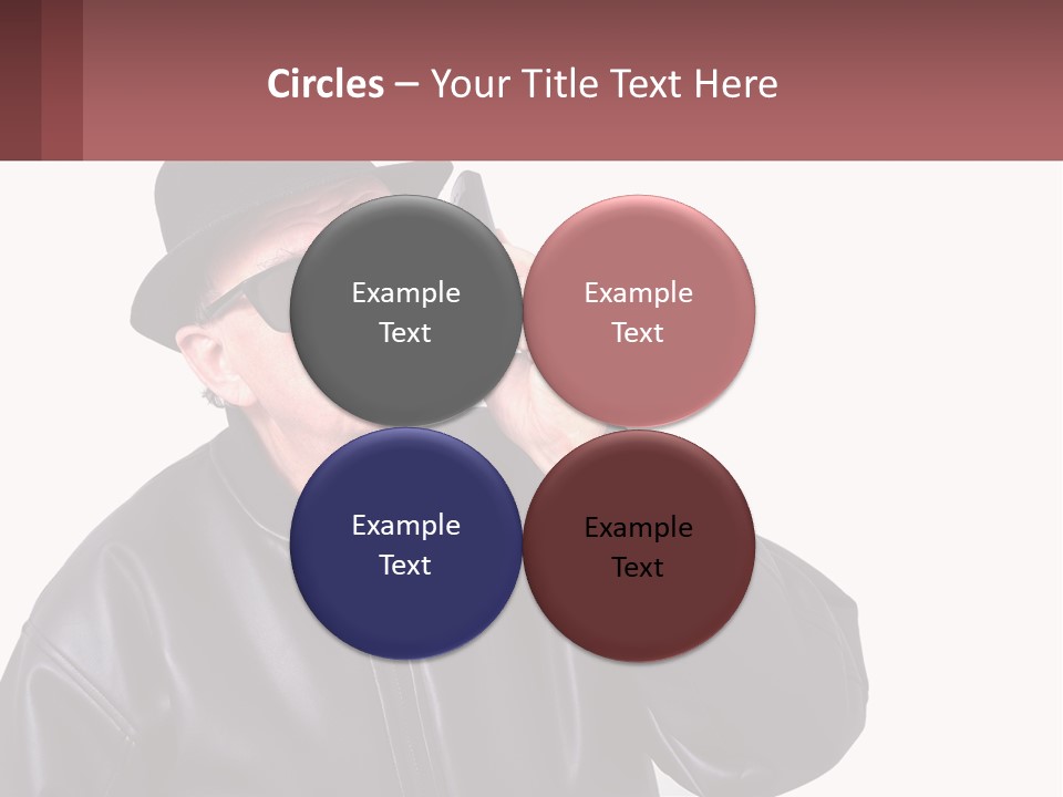 A Man In A Hat And Sunglasses Talking On A Cell Phone PowerPoint Template