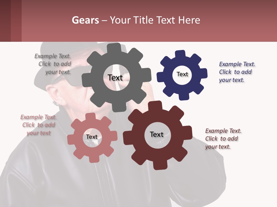 A Man In A Hat And Sunglasses Talking On A Cell Phone PowerPoint Template