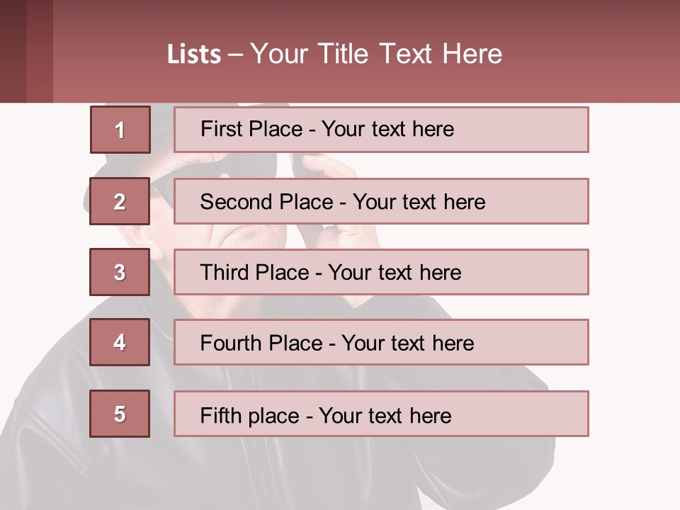 A Man In A Hat And Sunglasses Talking On A Cell Phone PowerPoint Template