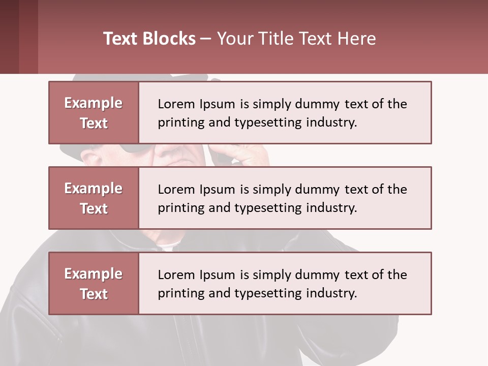 A Man In A Hat And Sunglasses Talking On A Cell Phone PowerPoint Template