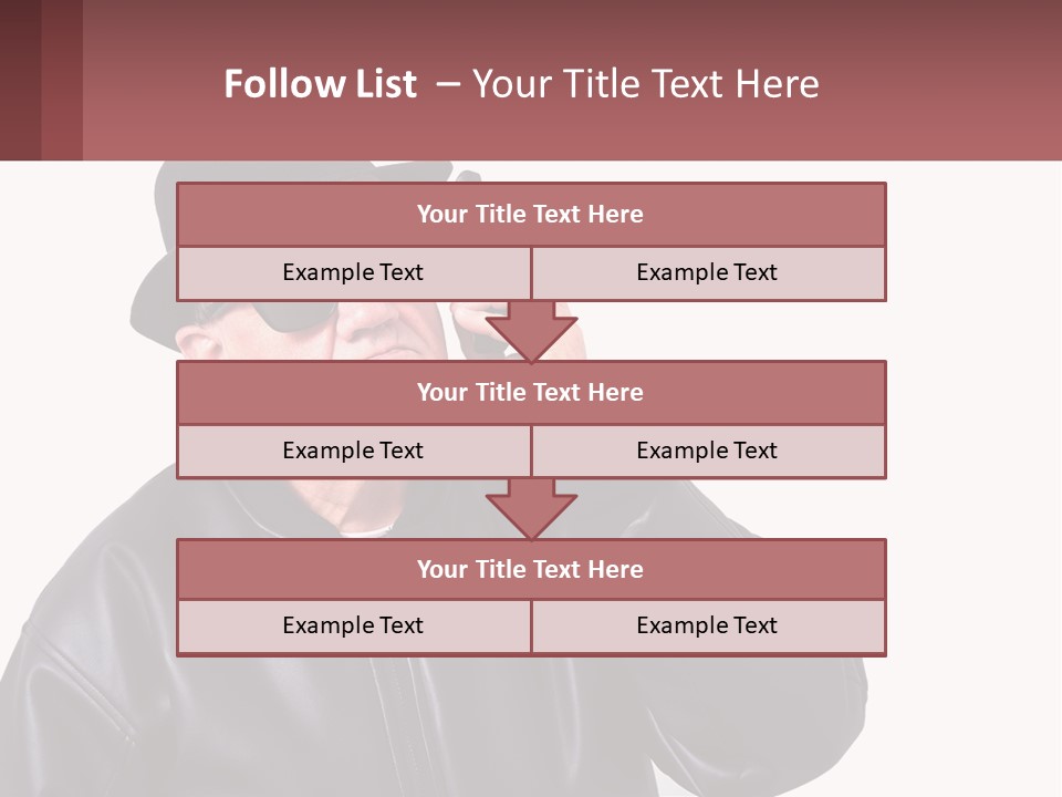 A Man In A Hat And Sunglasses Talking On A Cell Phone PowerPoint Template