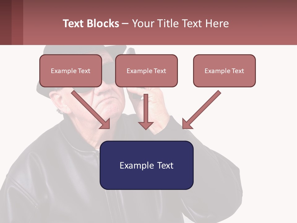 A Man In A Hat And Sunglasses Talking On A Cell Phone PowerPoint Template