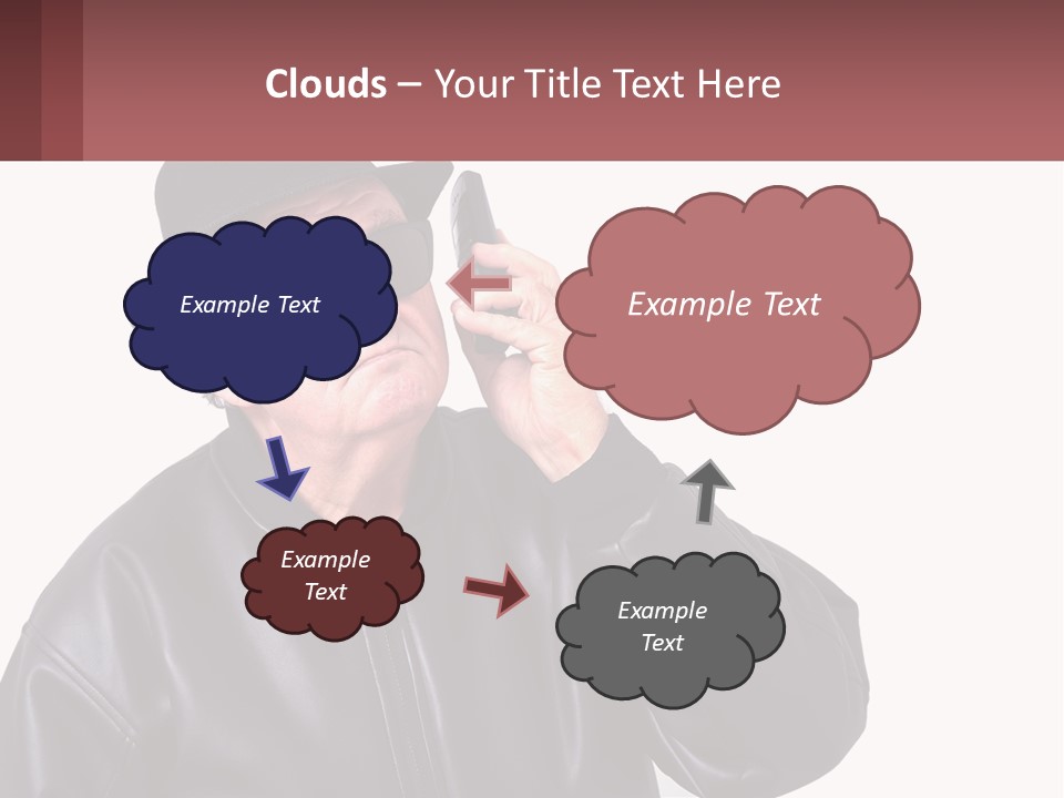 A Man In A Hat And Sunglasses Talking On A Cell Phone PowerPoint Template