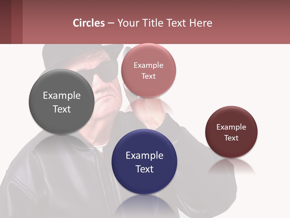 A Man In A Hat And Sunglasses Talking On A Cell Phone PowerPoint Template