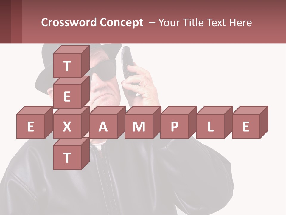 A Man In A Hat And Sunglasses Talking On A Cell Phone PowerPoint Template