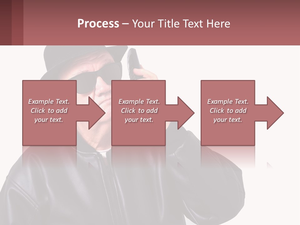 A Man In A Hat And Sunglasses Talking On A Cell Phone PowerPoint Template