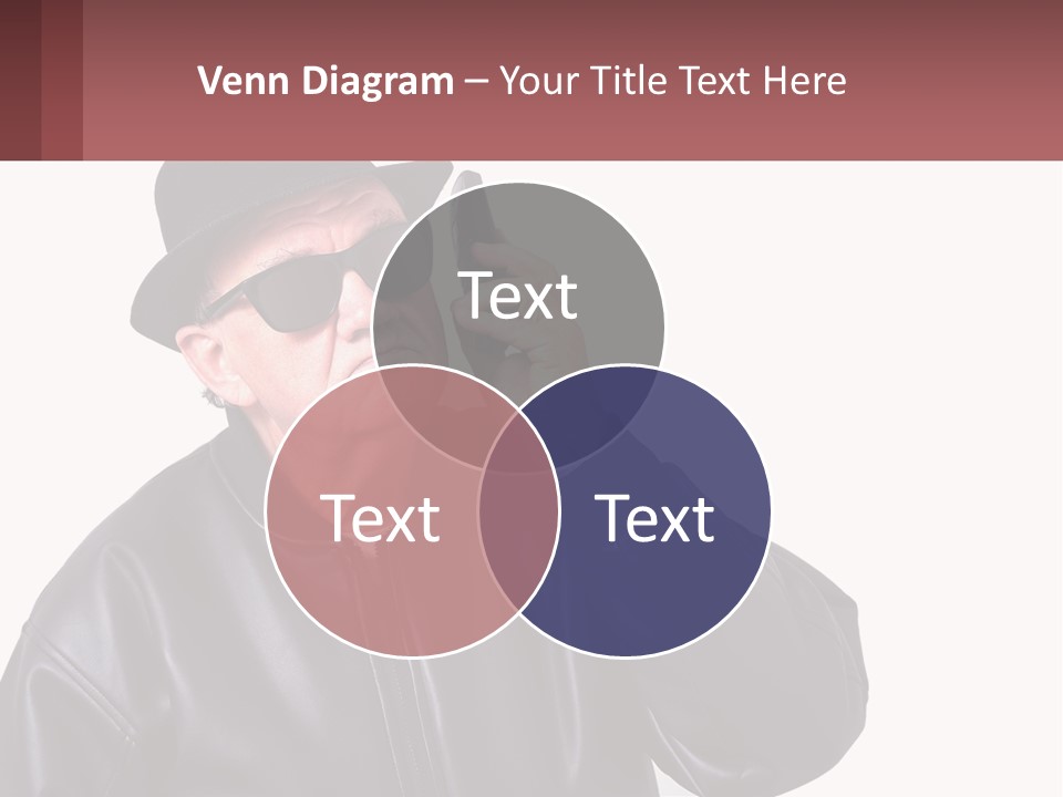 A Man In A Hat And Sunglasses Talking On A Cell Phone PowerPoint Template